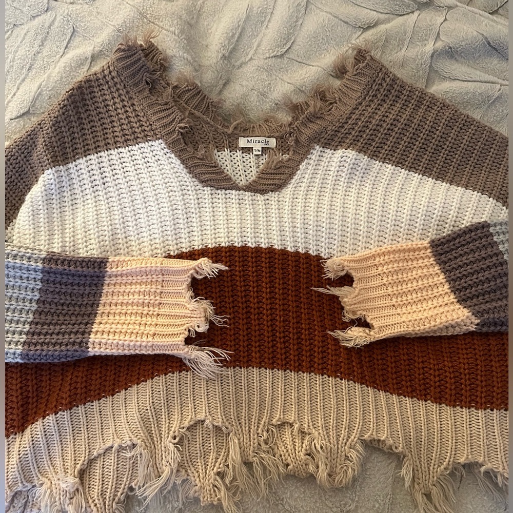 Miracle Frayed Sweater